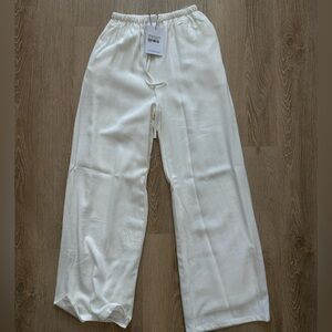 Princess Polly white linen pants drawstring - never worn!
